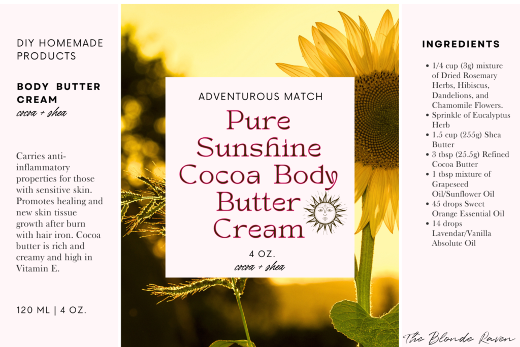 DIY Body Butter Cream For Dry Skin And Healing