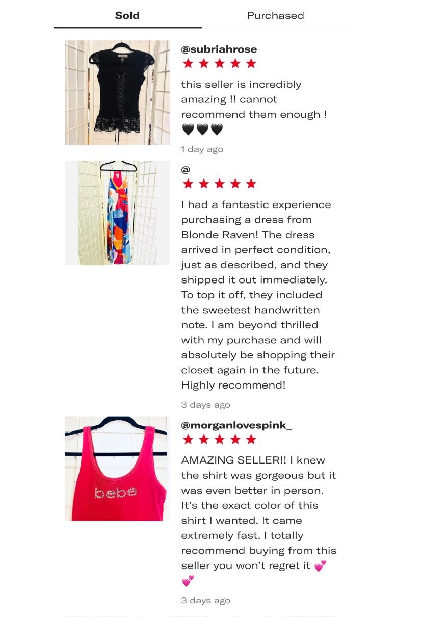 Review of boutique clothing items