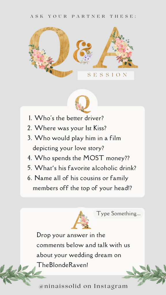 Questions To Ask The Bride/Groom At Wedding Reception