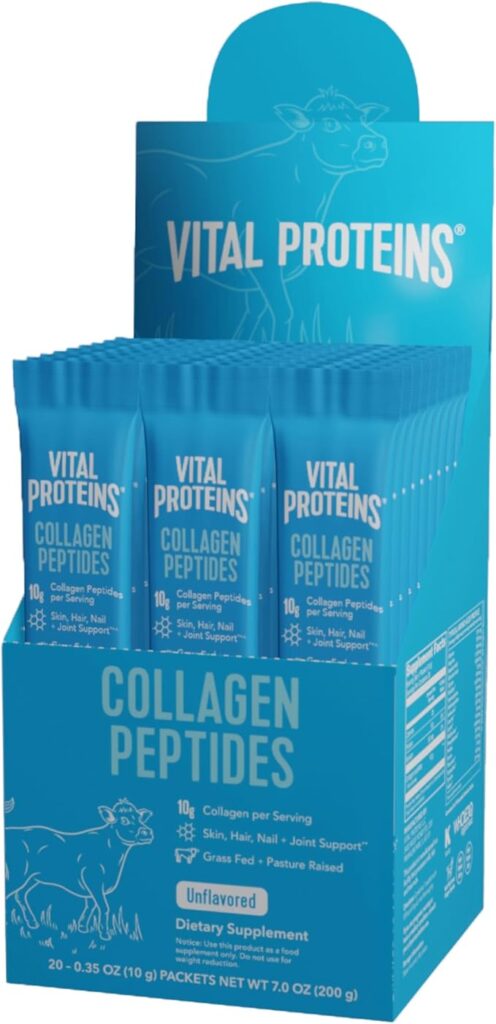 Travel Size collagen Powder For Taking On An Airplane For Skin Beauty